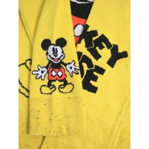 Disney Parks Size Small Mickey Mouse Yellow Sweater Pullover Knit Wool Blend - Picture 4 of 8